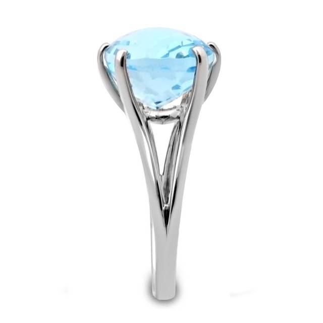 Кольцо из белого золота с топазом (028566)