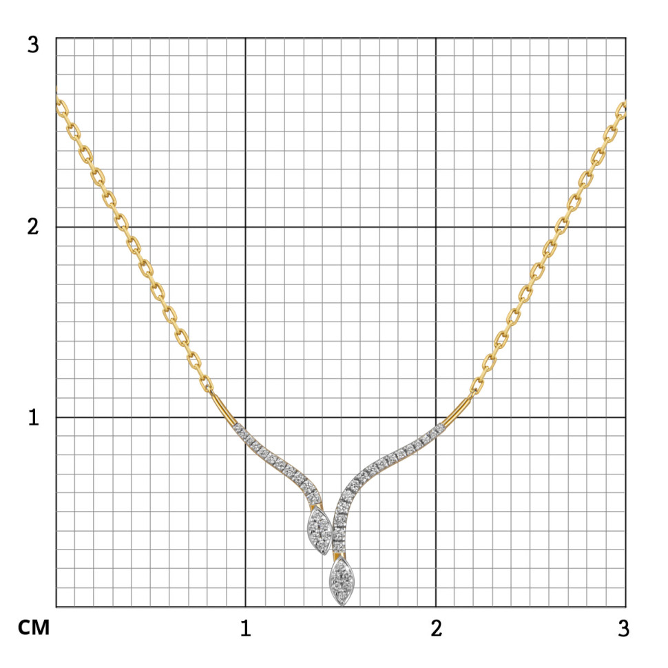 Колье из желтого золота с бриллиантами (059961)