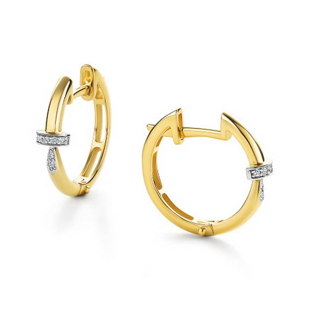 Серьги из жёлтого золота с бриллиантами (059477)