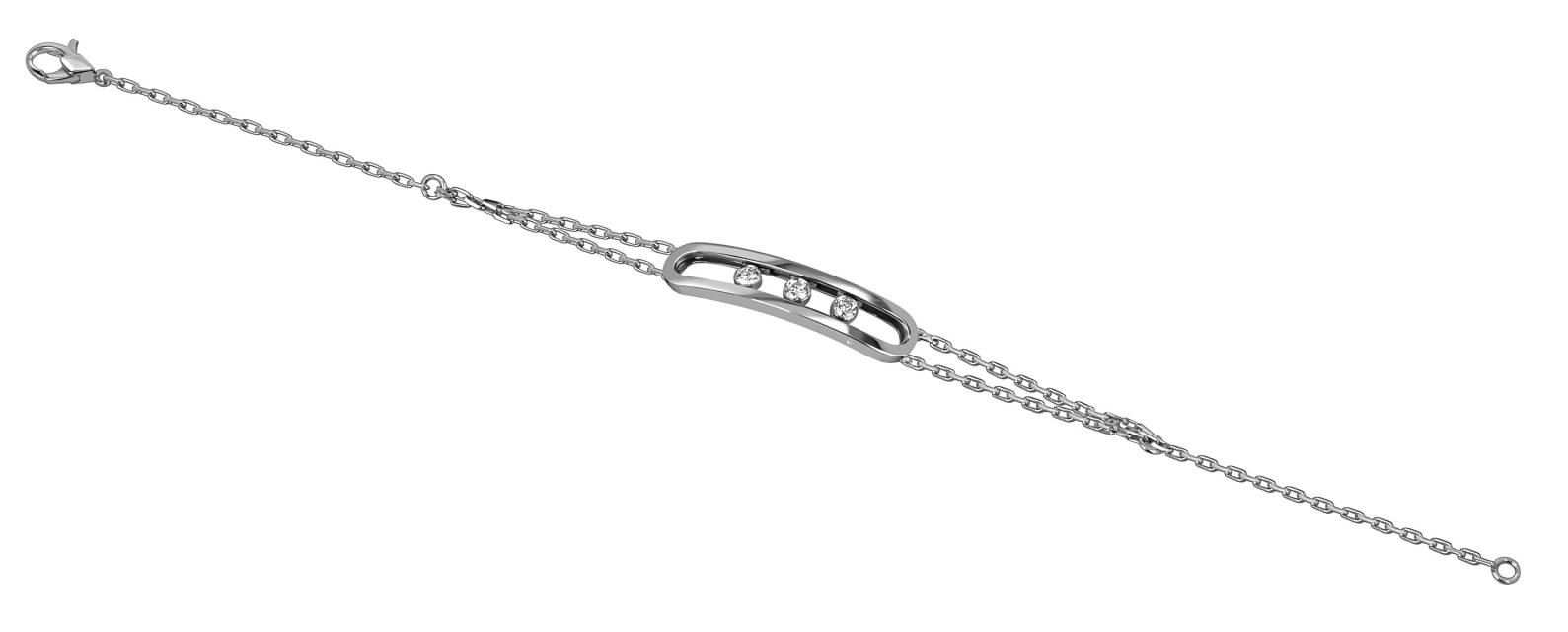 Браслет из белого золота с бриллиантами (060965)