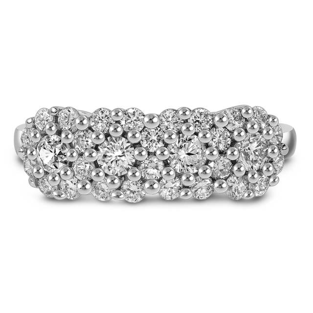 Кольцо из белого золота с бриллиантами (051968)