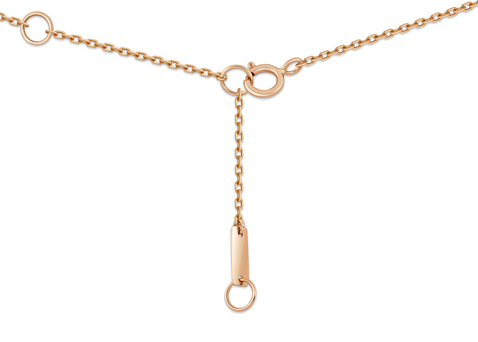 Колье из красного золота с бриллиантами (048460)