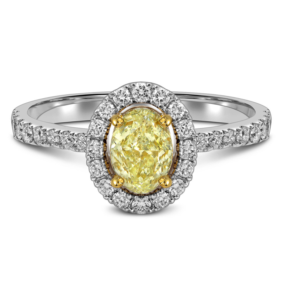 Помолвочное кольцо из белого золота с бриллиантами (062660)