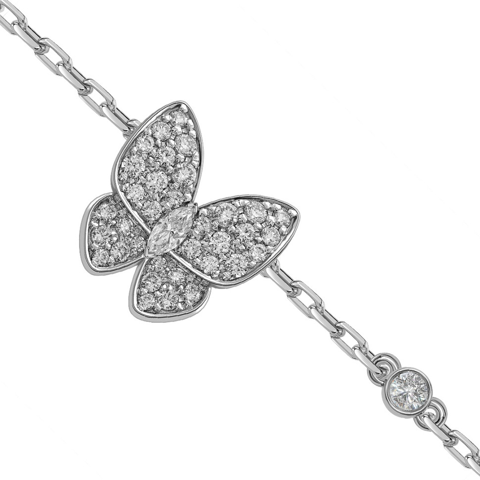 Браслет из белого золота с бриллиантами 