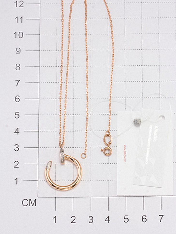 Колье из красного золота с бриллиантами (053324)