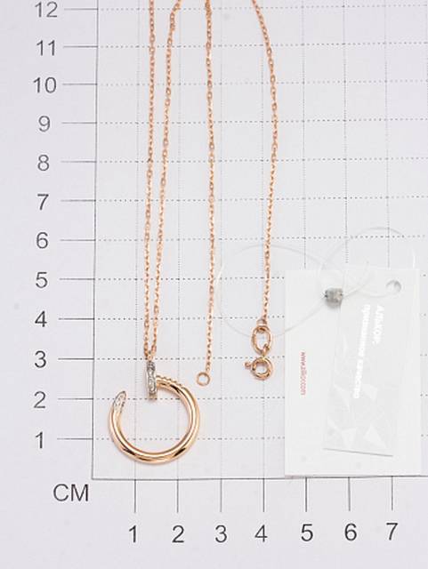 Колье из красного золота с бриллиантами (053324)