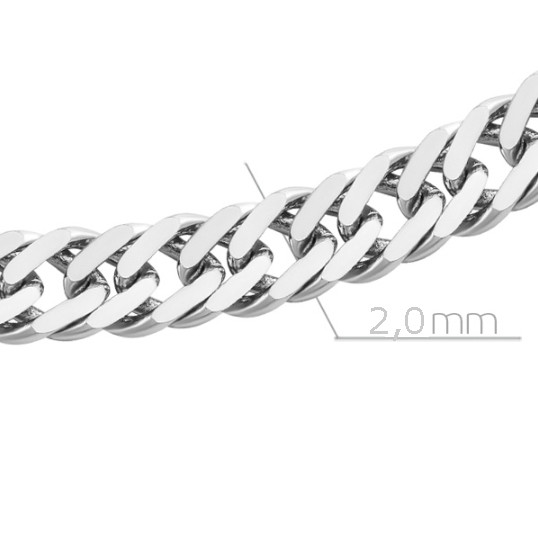 Цепь автомат из белого золота, плетение 