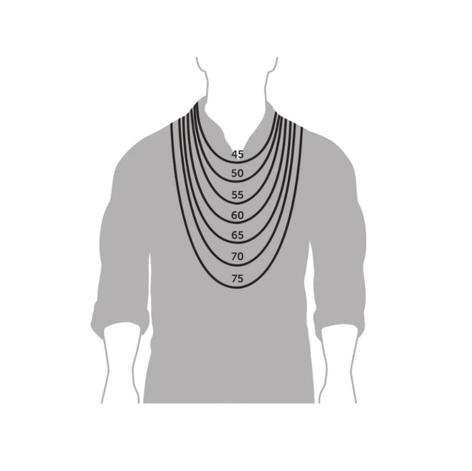 Цепь автомат из белого золота, плетение 