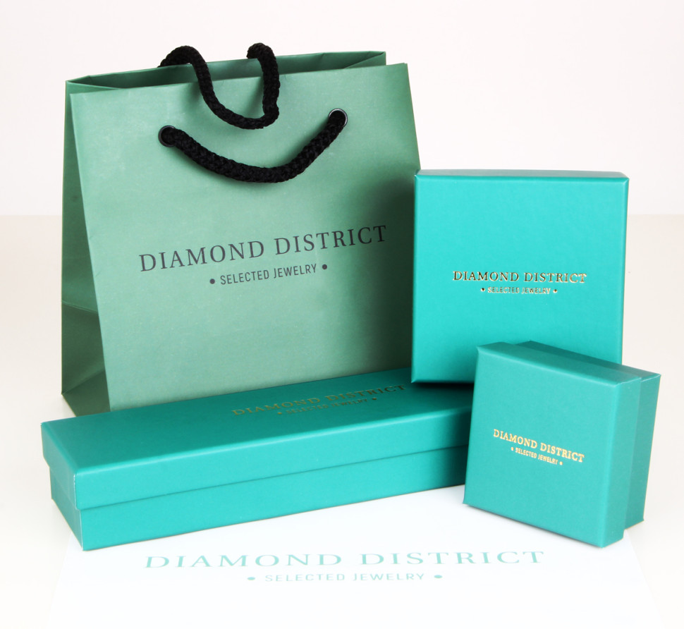 Серьги конго из жёлтого золота с фианитами (057841)