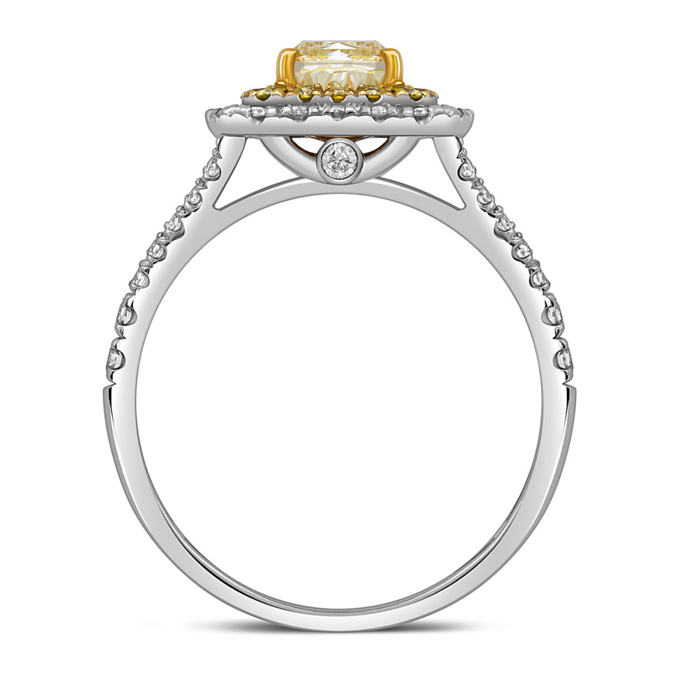 Кольцо из белого золота с бриллиантами (052873)