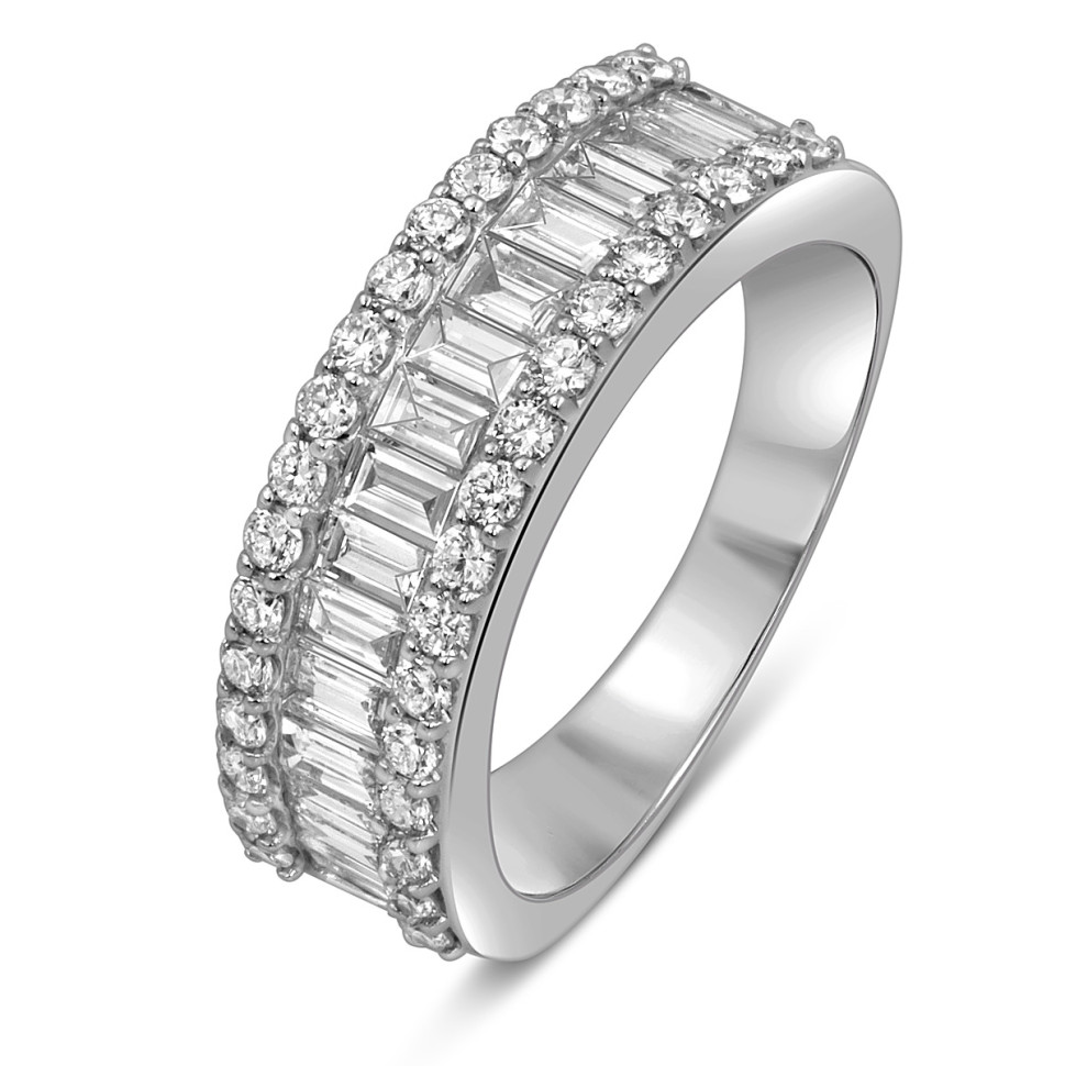 Кольцо из белого золота с бриллиантами 