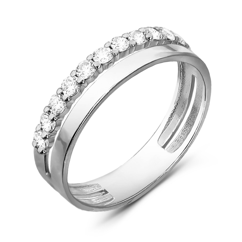 Кольцо из белого золота с бриллиантами (063039)