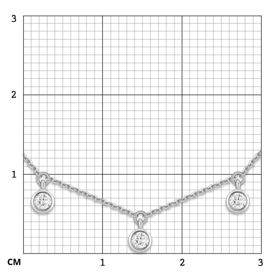 Колье из белого золота с бриллиантами (048461)
