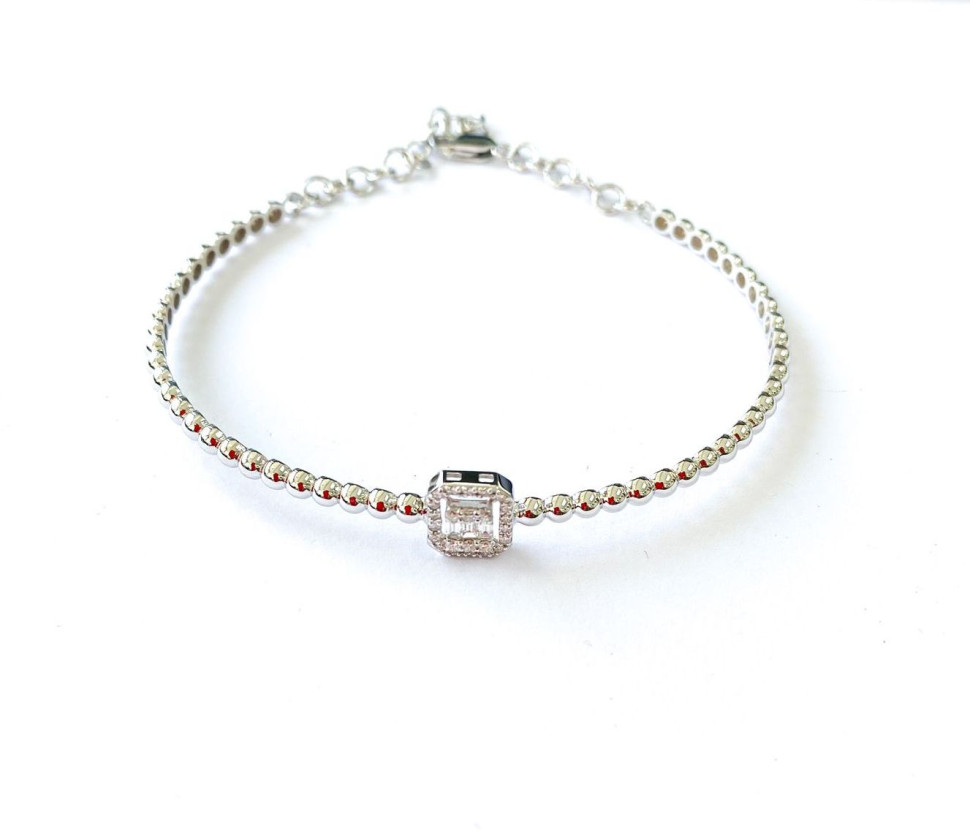 Браслет из белого золота с бриллиантами (051567)