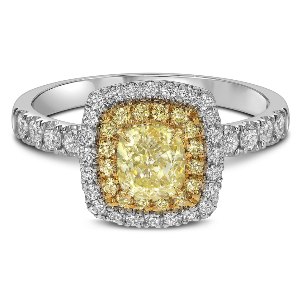 Помолвочное кольцо из белого золота с бриллиантами (063521)