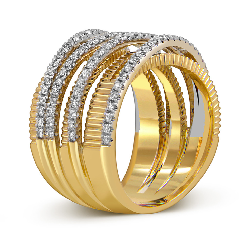 Кольцо из жёлтого золота с бриллиантами (059970)