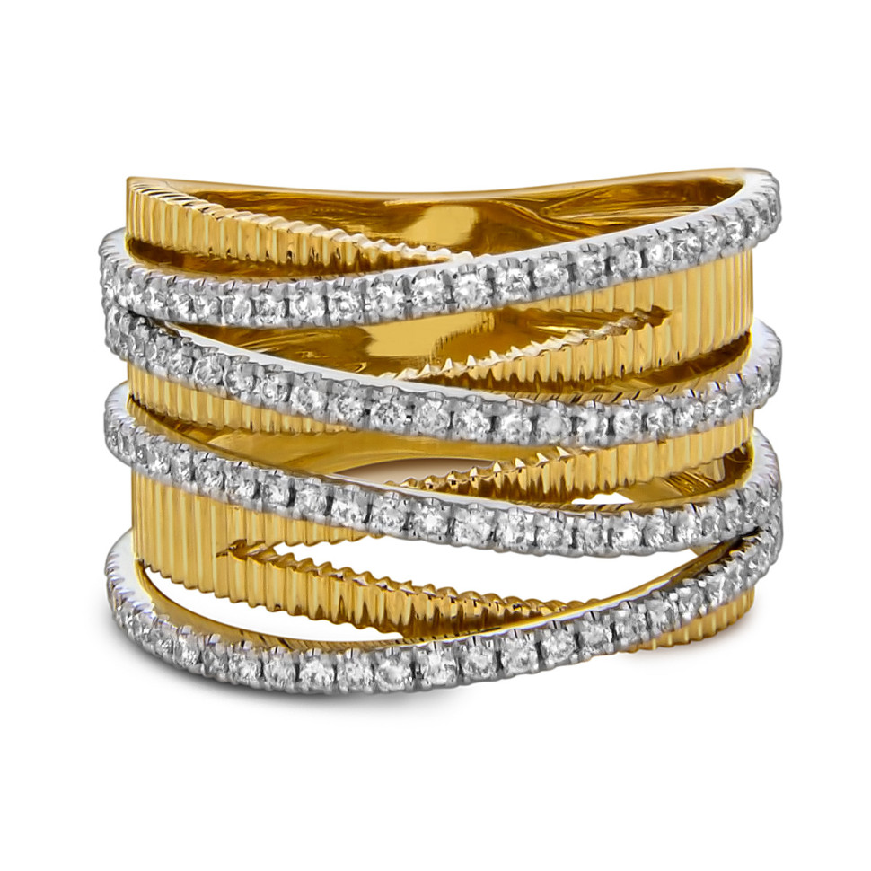 Кольцо из жёлтого золота с бриллиантами (059970)