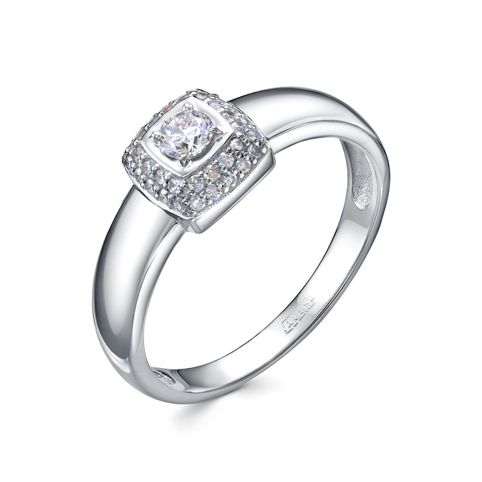 Кольцо из платины с бриллиантами (058001)