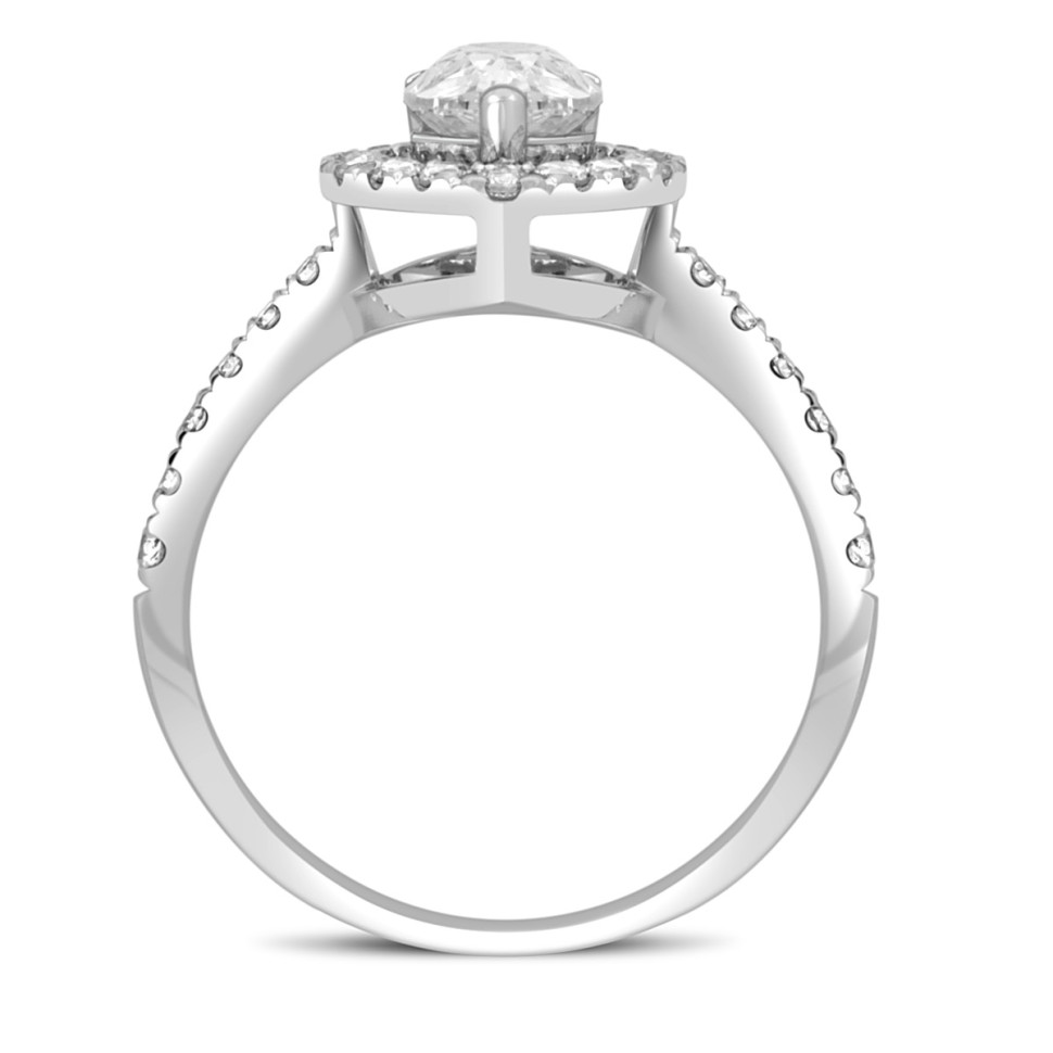 Кольцо из белого золота с бриллиантами (048792)