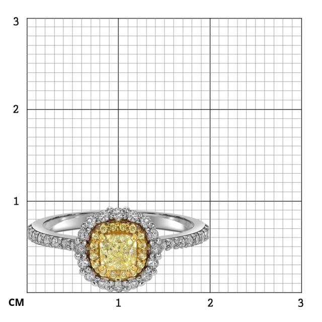Помолвочное кольцо из белого золота с бриллиантами (058654)