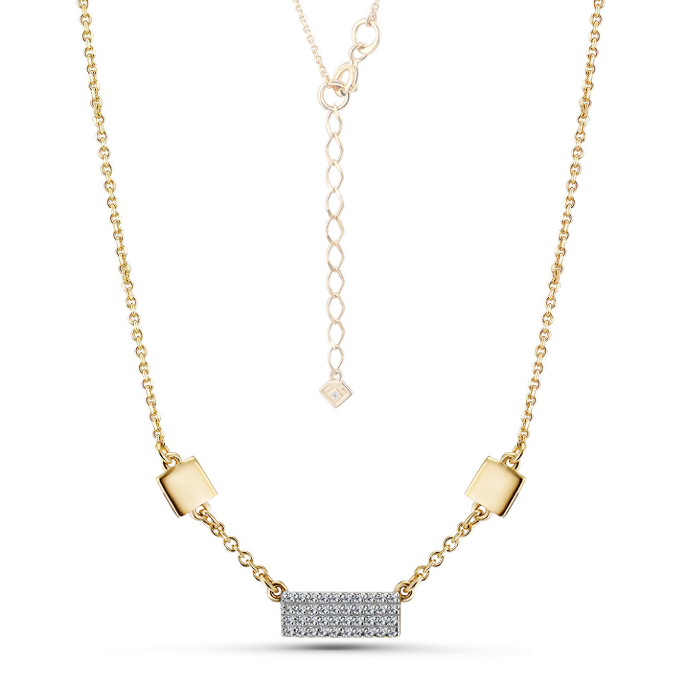 Колье из жёлтого золота с бриллиантами (051171)