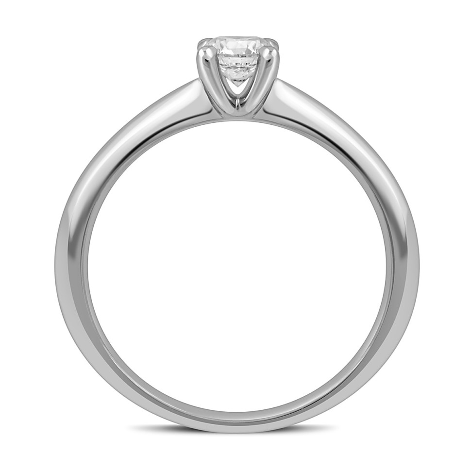 Помолвочное кольцо из белого золота с бриллиантом 