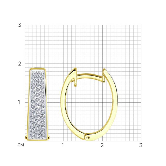 Серьги из жёлтого золота с бриллиантами (047381)
