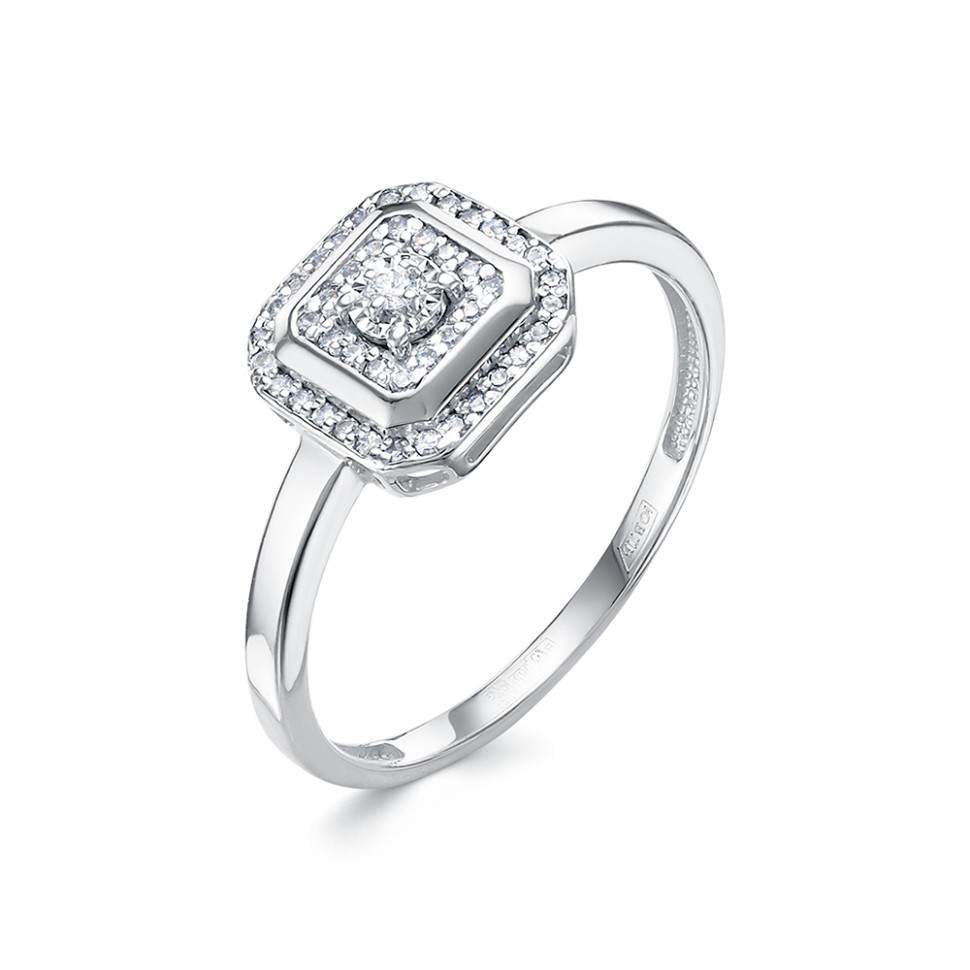 Кольцо из белого золота с бриллиантом (060401)