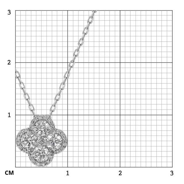 Колье из белого золота с бриллиантами (060683)