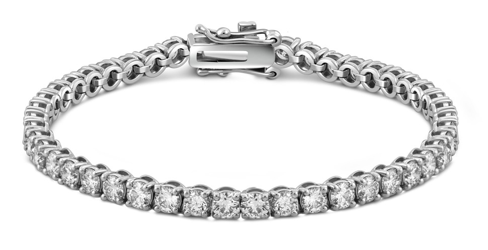 Браслет из белого золота с бриллиантами (063573)
