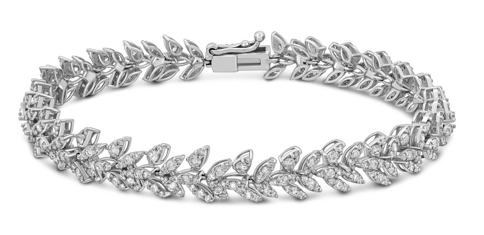 Браслет из белого золота с бриллиантами (050744)