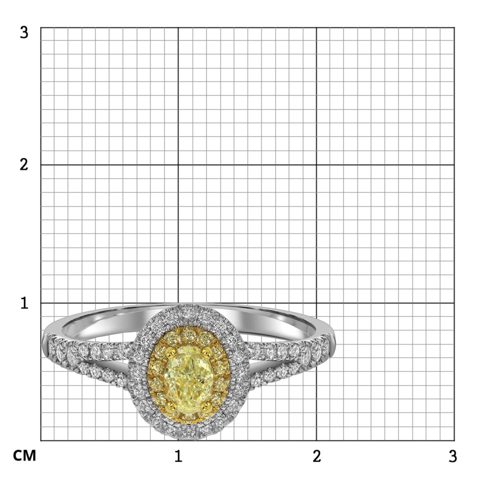 Кольцо из белого золота с бриллиантами (058508)