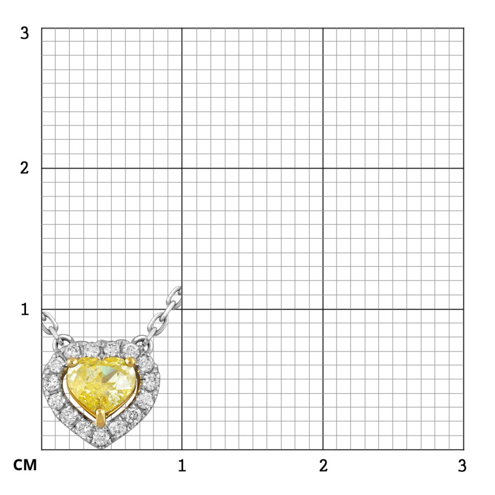 Колье из белого золота с бриллиантами Сердце (052099)