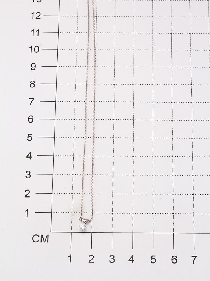 Колье из белого золота с бриллиантом (031646)