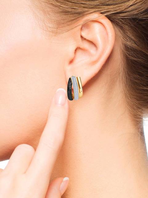 Серьги из красного золота с бриллиантами (047117)