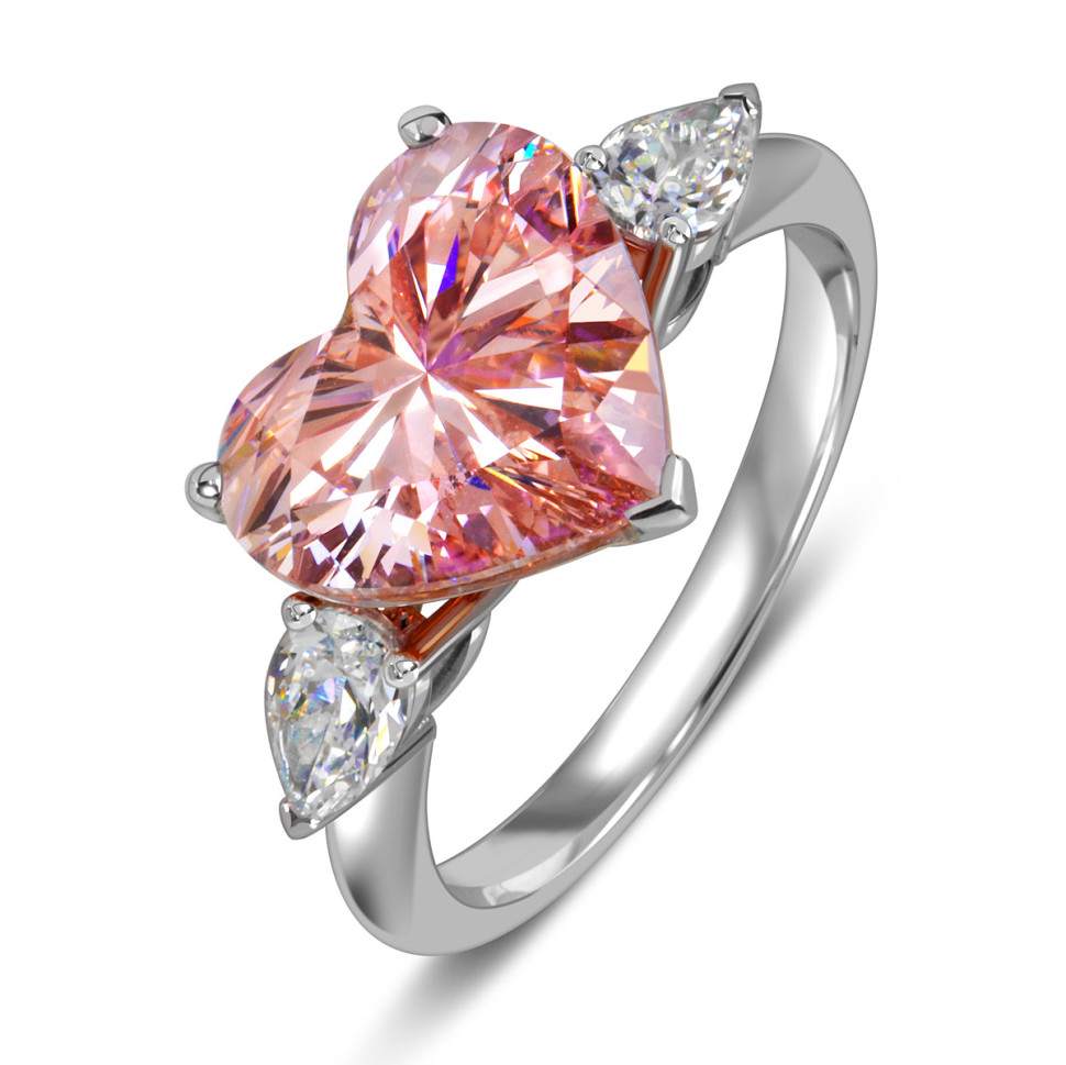 Помолвочное кольцо из белого золота с бриллиантами 