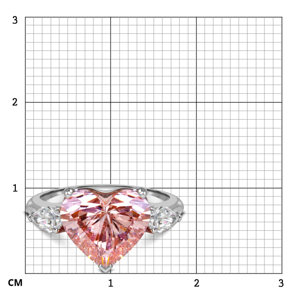 Помолвочное кольцо из белого золота с бриллиантами 