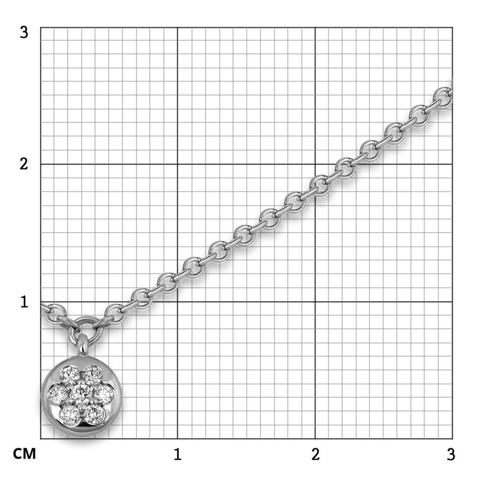 Колье из белого золота с бриллиантами 