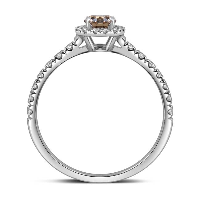 Помолвочное кольцо из белого золота с бриллиантами  (060960)