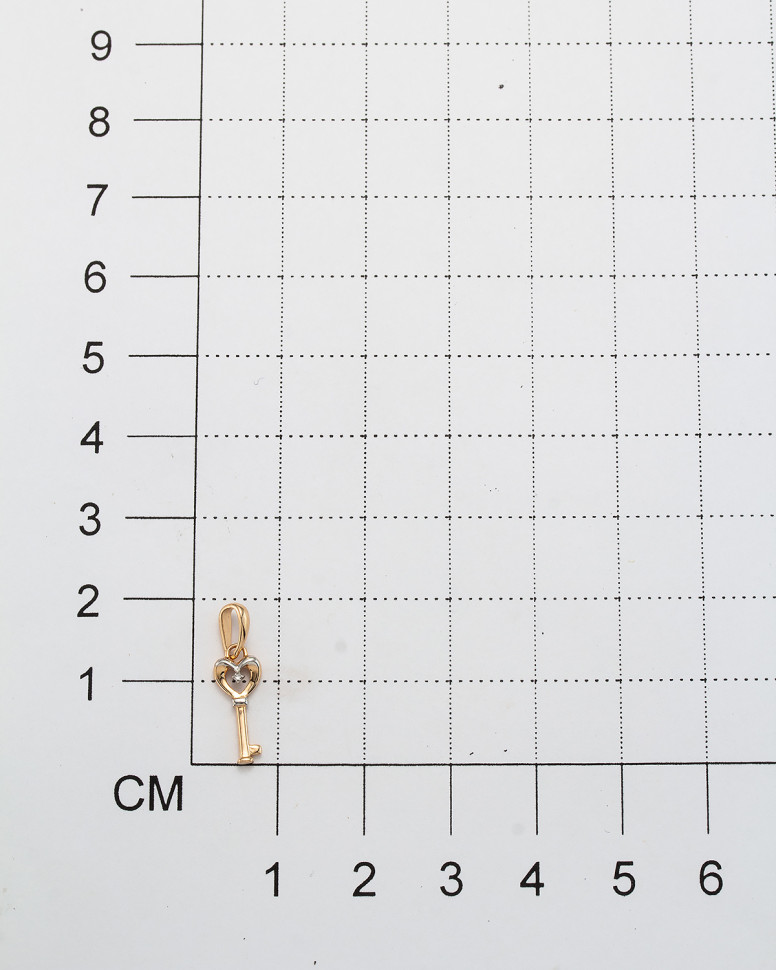 Кулон из красного золота с бриллиантом (050254)