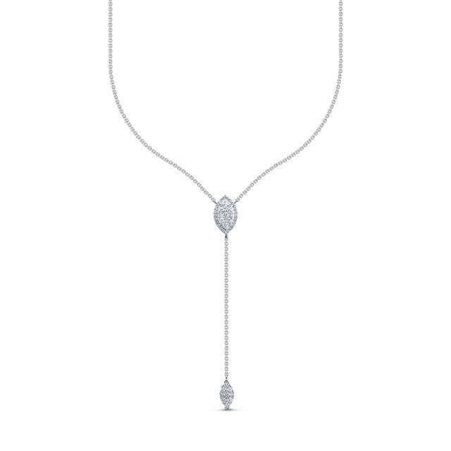 Колье из белого золота с бриллиантами (060395)