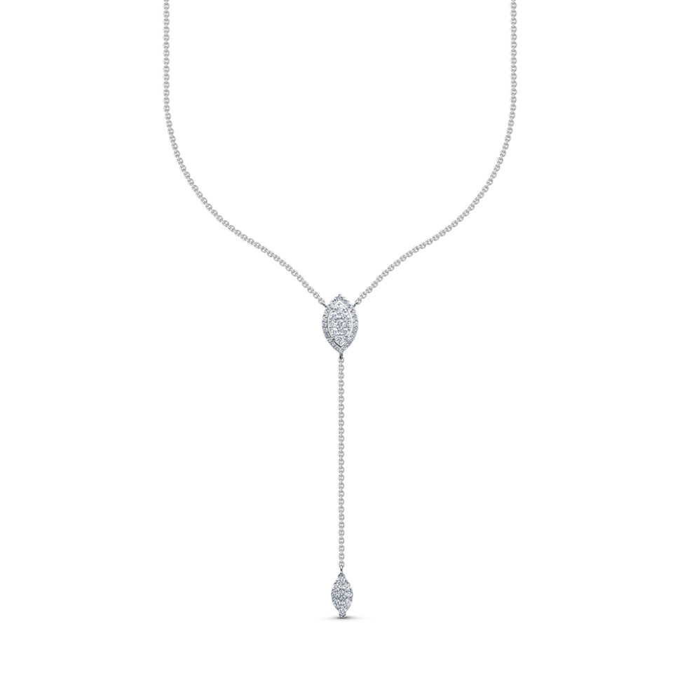 Колье из белого золота с бриллиантами (060395)