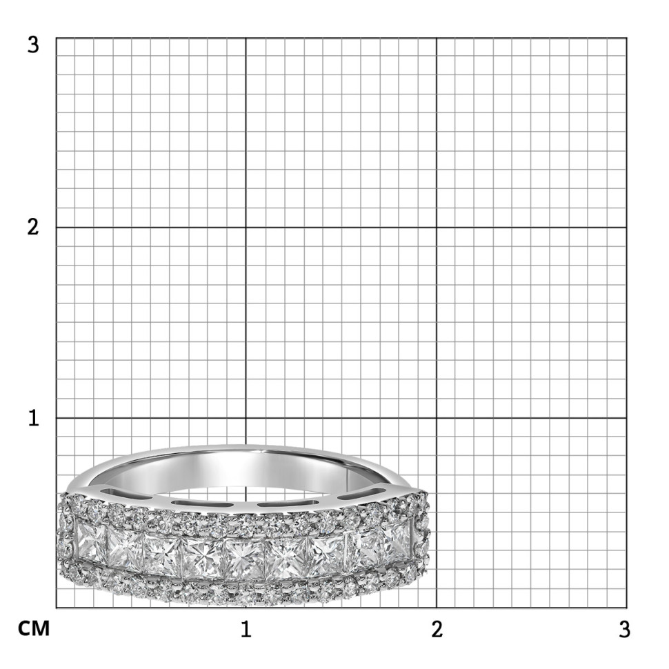 Кольцо из белого золота с бриллиантами  (059994)