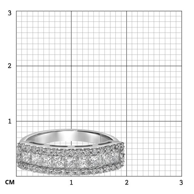 Кольцо из белого золота с бриллиантами  (059994)