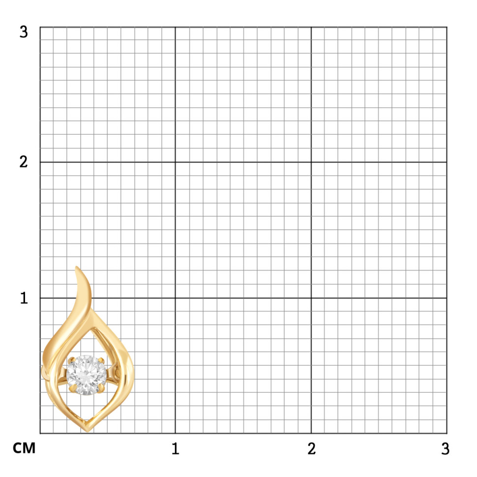 Кулон из жёлтого золота с 