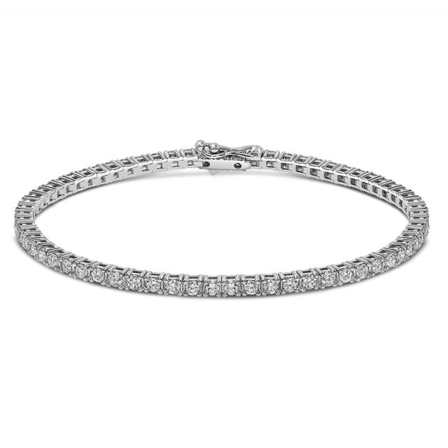 Браслет из белого золота с бриллиантами (062674)