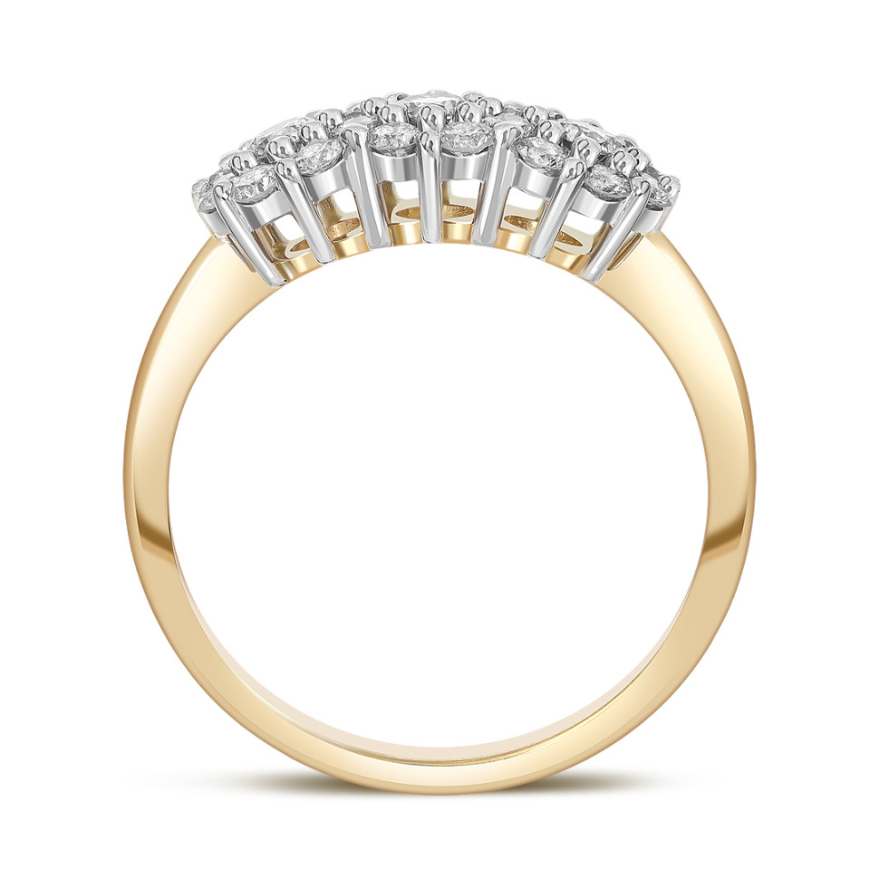 Кольцо из жёлтого золота с бриллиантами (052365)