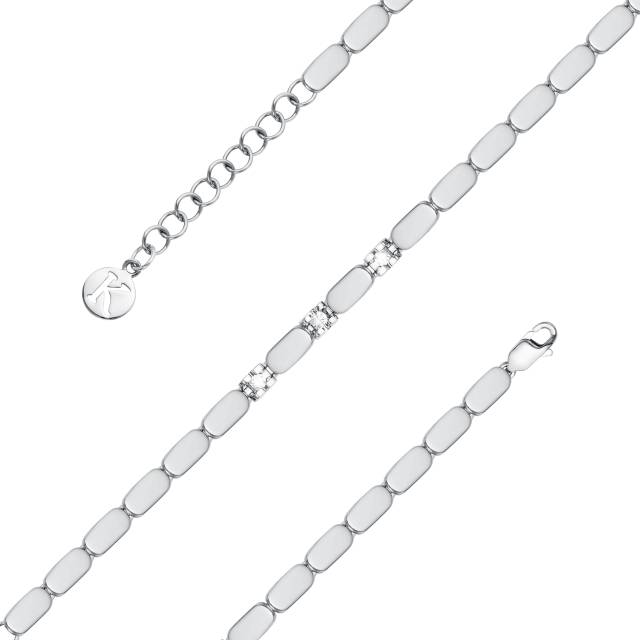 Браслет из белого золота с бриллиантами (061078)