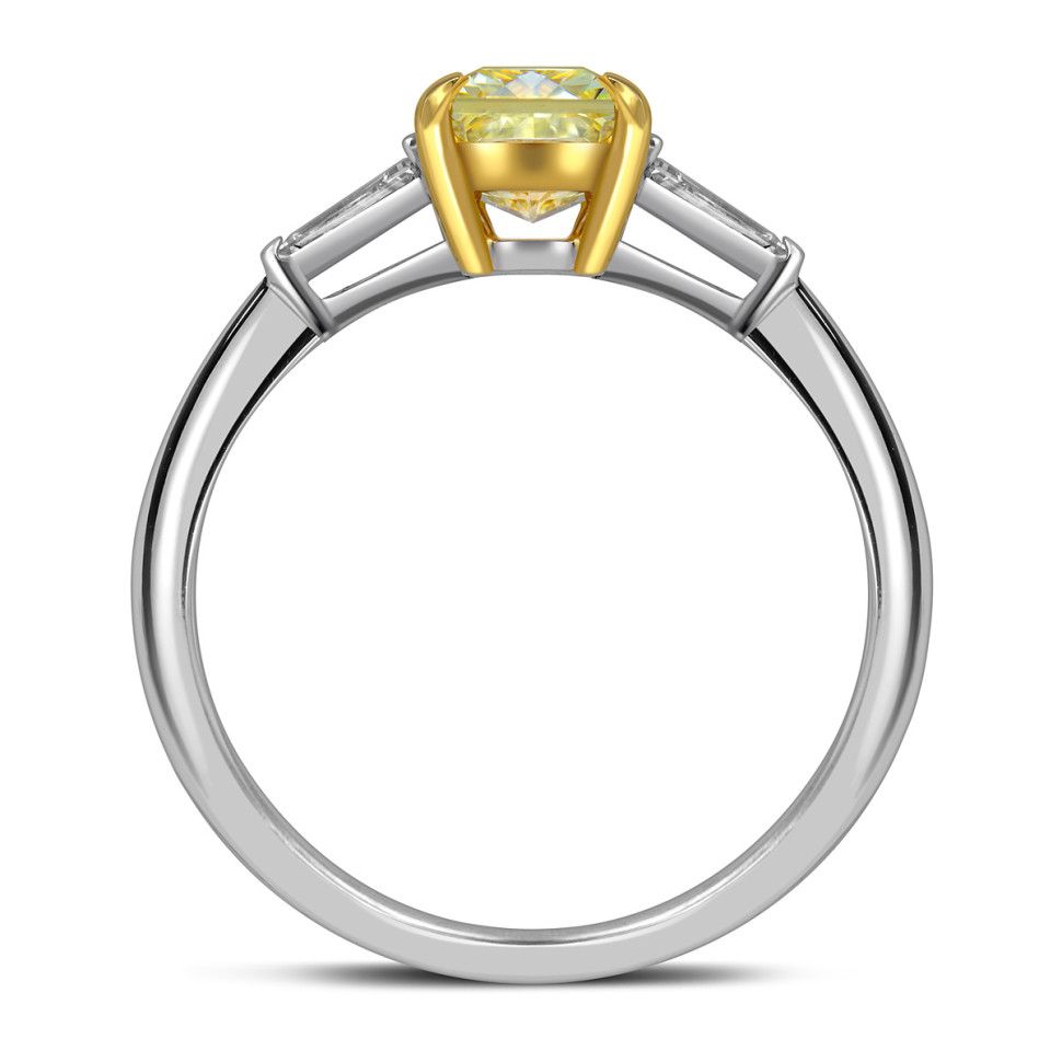 Помолвочное кольцо из белого золота с бриллиантами (063057)