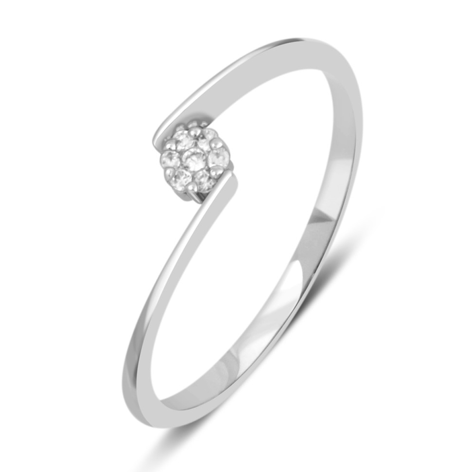 Кольцо из белого золота с бриллиантами (032597)
